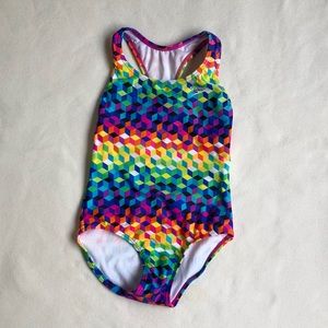Girls Speedo Multicolored One Piece Swimsuit